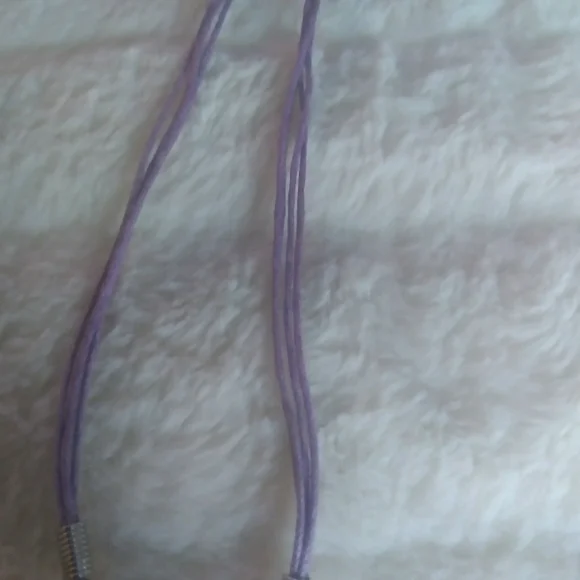 RELISTED🎉Host Pick 9/11 NWOT Purple Calla Lily Green Glass Flower Pendant - Picture 8 of 15